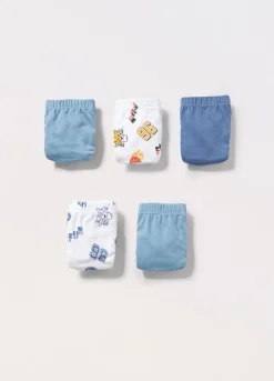 Blukids Pack 5 slip in jersey di puro cotone bambino-Bambino Multipack | Intimo