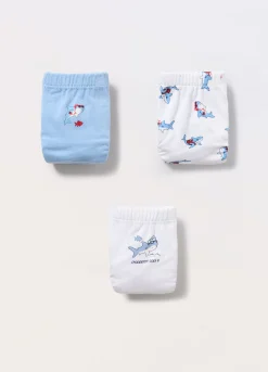 Blukids Pack 3 slip in jersey di puro cotone neonato- Intimo