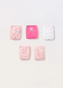 Blukids Pack 5 slip in jersey di puro cotone bambina- Multipack | Intimo