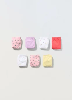 Blukids Pack 7 slip in jersey di puro cotone bambina- Multipack | Intimo