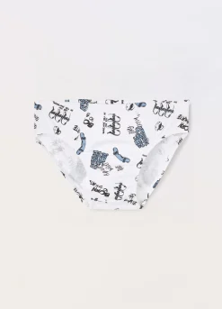 Blukids Pack 5 slip in jersey di puro cotone ragazzo- Intimo
