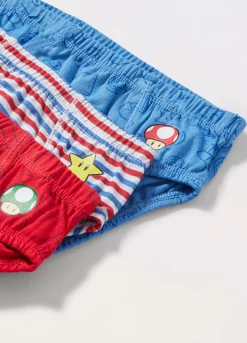 Blukids Pack 3 slip in puro cotone bambino Super Mario-Bambino Multipack | Intimo