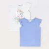 Blukids Pack 2 t-shirt in jersey di puro cotone neonata- T-shirt