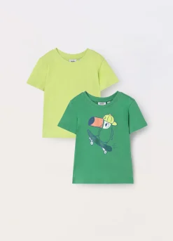 Blukids Pack 2 t-shirt in jersey di puro cotone neonato- T-shirt