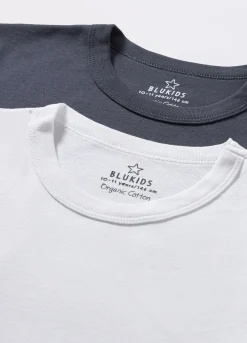 Blukids Pack 2 t-shirt in jersey di puro cotone ragazzo- T-shirt | Multipack