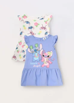 Blukids Pack 2 vestiti in jersey di puro cotone neonata- Vestitini | Multipack