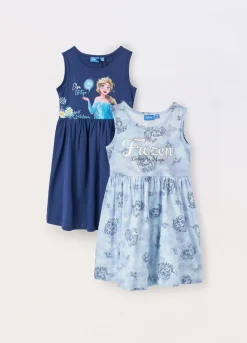 Blukids Pack 2 vestiti in puro cotone bambina- Vestiti | Multipack