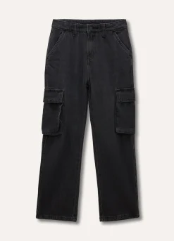 Blukids Pantaloni cargo in denim di misto cotone ragazzo- Jeans