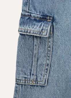 Blukids Pantaloni cargo in denim bambino-Bambino Jeans