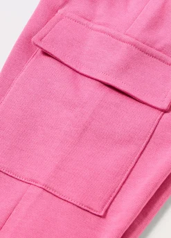 Blukids Pantaloni cargo in french terry di puro cotone bambina- Pantaloni