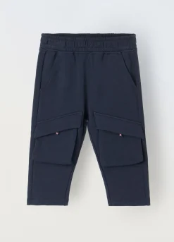 Blukids Pantaloni cargo in puro cotone neonato- Pantaloni