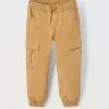 Blukids Pantaloni cargo in puro cotone bambino-Bambino Pantaloni