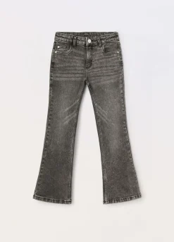 Blukids Pantaloni flare fit in denim di cotone stretch ragazza- Jeans