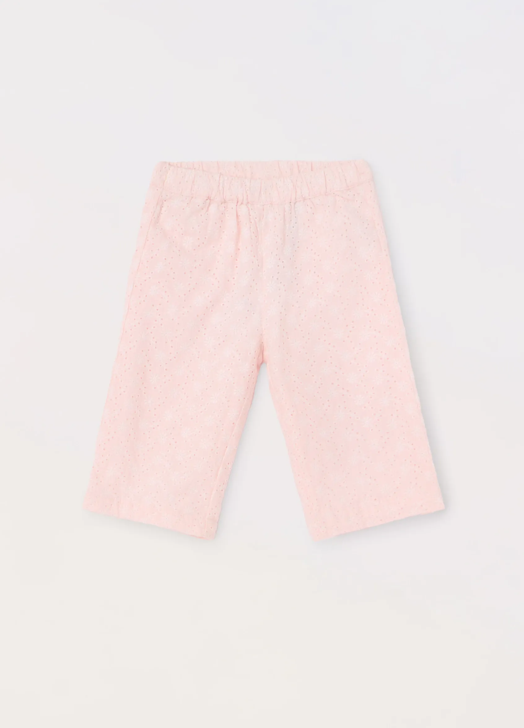 Blukids Pantaloni in cotone sangallo neonata- Pantaloni