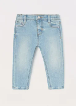 Blukids Pantaloni in denim di cotone stretch neonata- Jeans