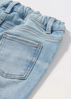 Blukids Pantaloni in denim di cotone stretch neonata- Jeans