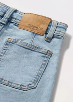 Blukids Pantaloni in denim di cotone stretch bambina- Jeans