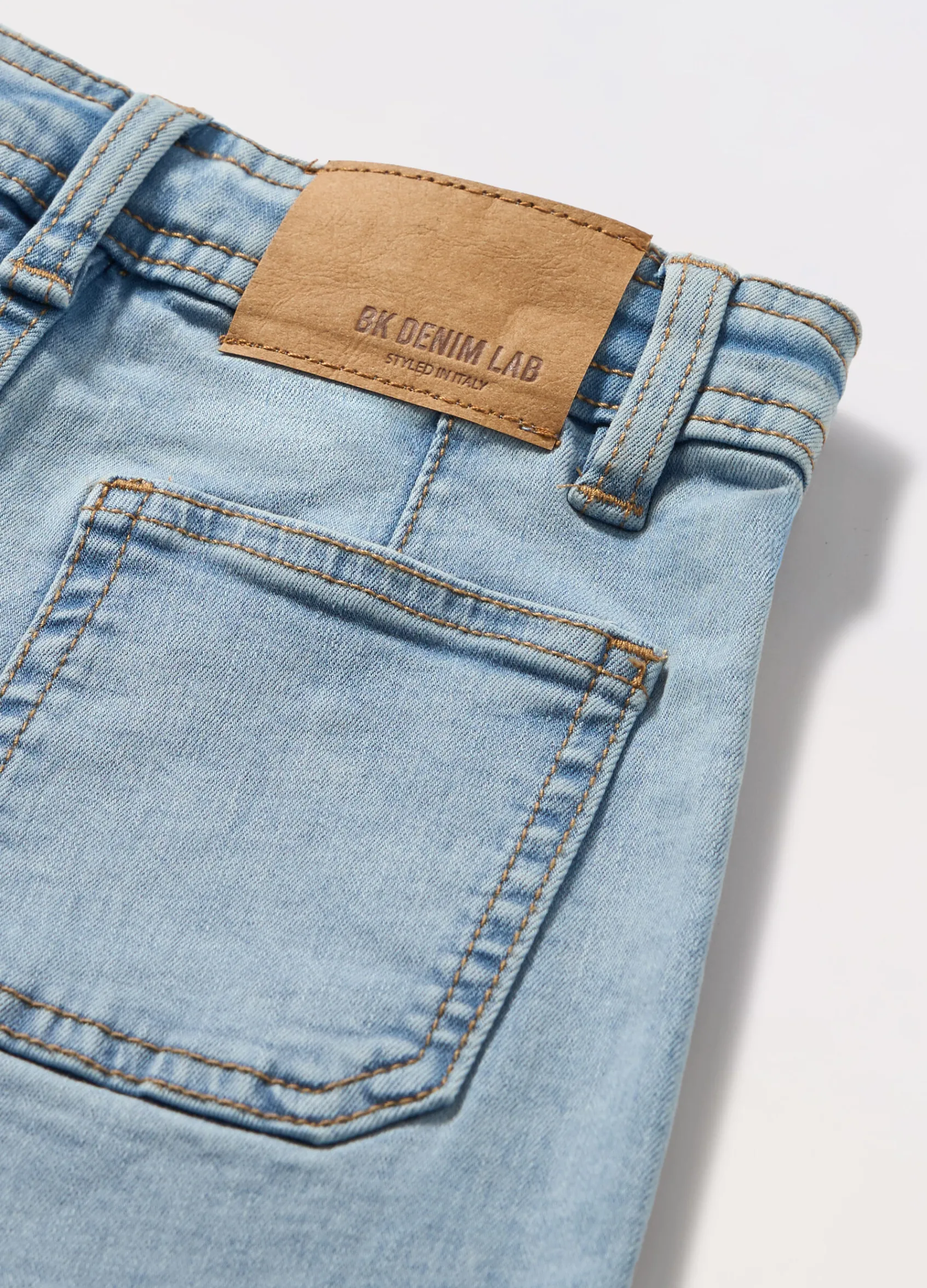 Blukids Pantaloni in denim di cotone stretch bambina- Jeans