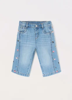 Blukids Pantaloni in denim di puro cotone neonata- Jeans