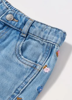 Blukids Pantaloni in denim di puro cotone neonata- Jeans