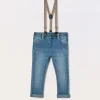Blukids Pantaloni in denim misto cotone neonato- Pantaloni