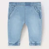 Blukids Pantaloni in french terry denim neonata- Pantaloni