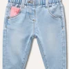 Blukids Pantaloni in french terry denim neonata- Jeans