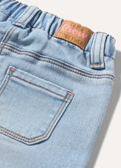 Blukids Pantaloni in french terry denim neonata- Jeans