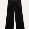 Blukids Pantaloni in misto viscosa con fiocco ragazza- Pantaloni