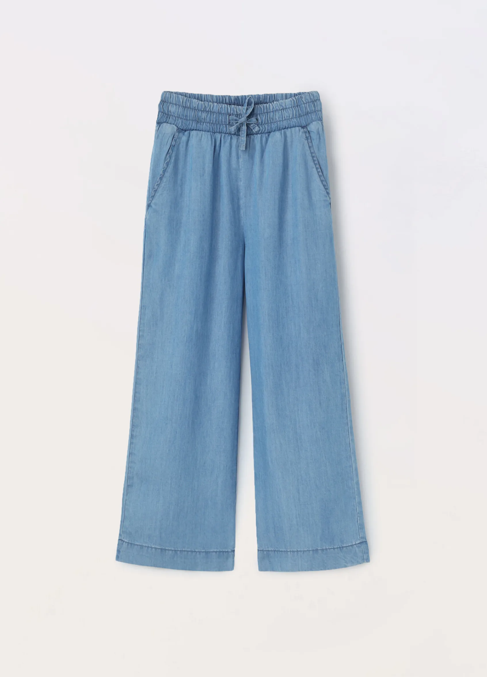 Blukids Pantaloni in pura lyocell ragazza- Pantaloni