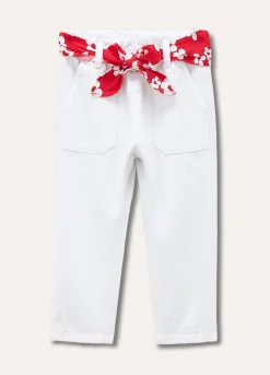 Blukids Pantaloni in puro cotone con cintura in vita neonata- Pantaloni