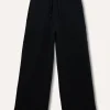Blukids Pantaloni in puro cotone wide leg ragazza- Pantaloni