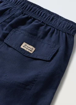 Blukids Pantaloni lunghi in misto lino ragazzo- Pantaloni