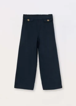Blukids Pantaloni palazzo in twill bambina- Pantaloni