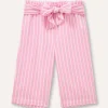Blukids Pantaloni rigati in puro cotone neonata- Pantaloni