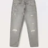 Blukids Pantaloni ripped in denim di misto cotone ragazzo- Jeans