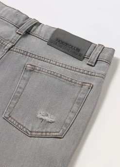 Blukids Pantaloni ripped in denim di misto cotone ragazzo- Jeans