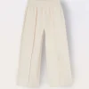 Blukids Pantaloni wide leg in french terry di puro cotone bambina- Pantaloni