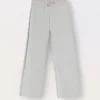 Blukids Pantaloni wide leg in french terry di puro cotone ragazza- Pantaloni
