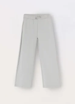 Blukids Pantaloni wide leg in french terry di puro cotone ragazza- Pantaloni