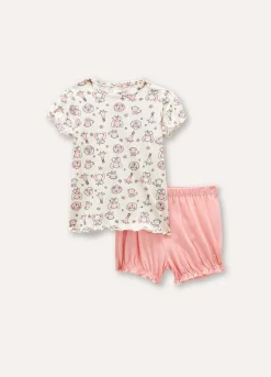 Blukids Pigiama corto in puro cotone neonata- Pigiami