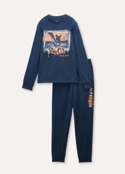 Blukids Pigiama lungo in puro cotone ragazzo- Pigiami