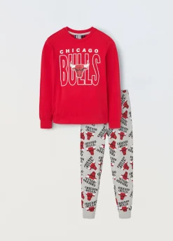 Blukids Pigiama lungo NBA in cotone ragazzo- Pigiami