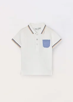 Blukids Polo a maniche corte in cotone piquet neonato- T-shirt