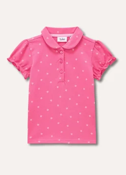 Blukids Polo in piqué di puro cotone neonata- T-shirt