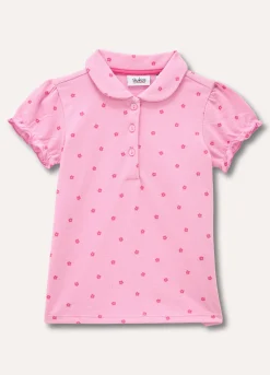 Blukids Polo in piqué di puro cotone neonata- T-shirt