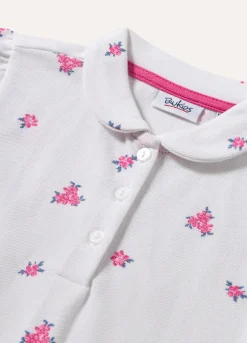 Blukids Polo in piqué di puro cotone neonata- T-shirt