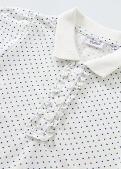 Blukids Polo in puro cotone con stampa bambina- T-shirt