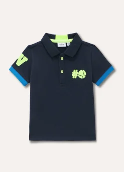 Blukids Polo in puro cotone piquet neonato- T-shirt