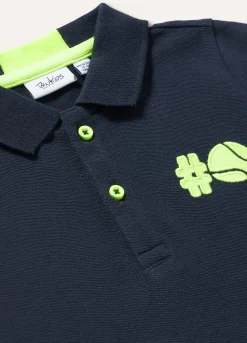 Blukids Polo in puro cotone piquet neonato- T-shirt